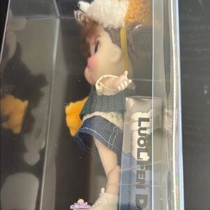 luolfen Doll in Green Sweater and Denim Skirt